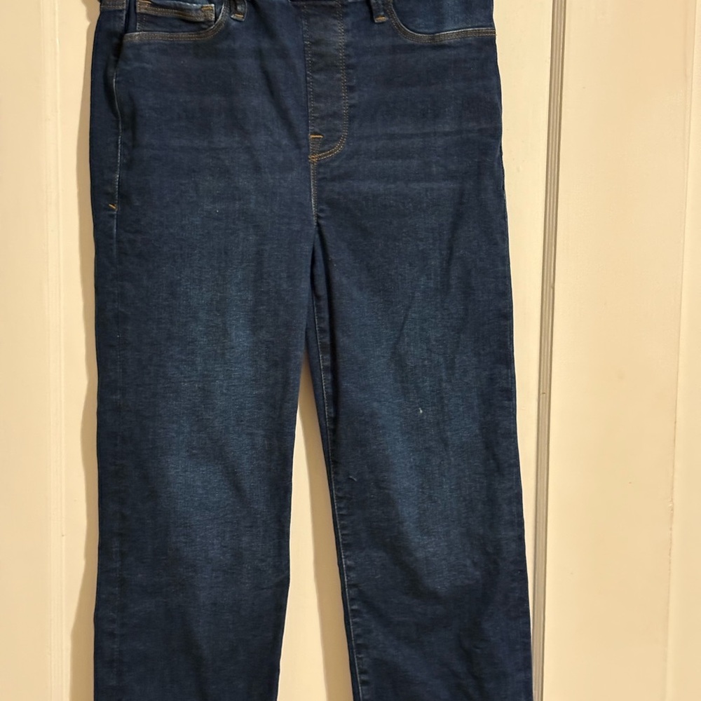 Good American Dark Blue Straight Jeans